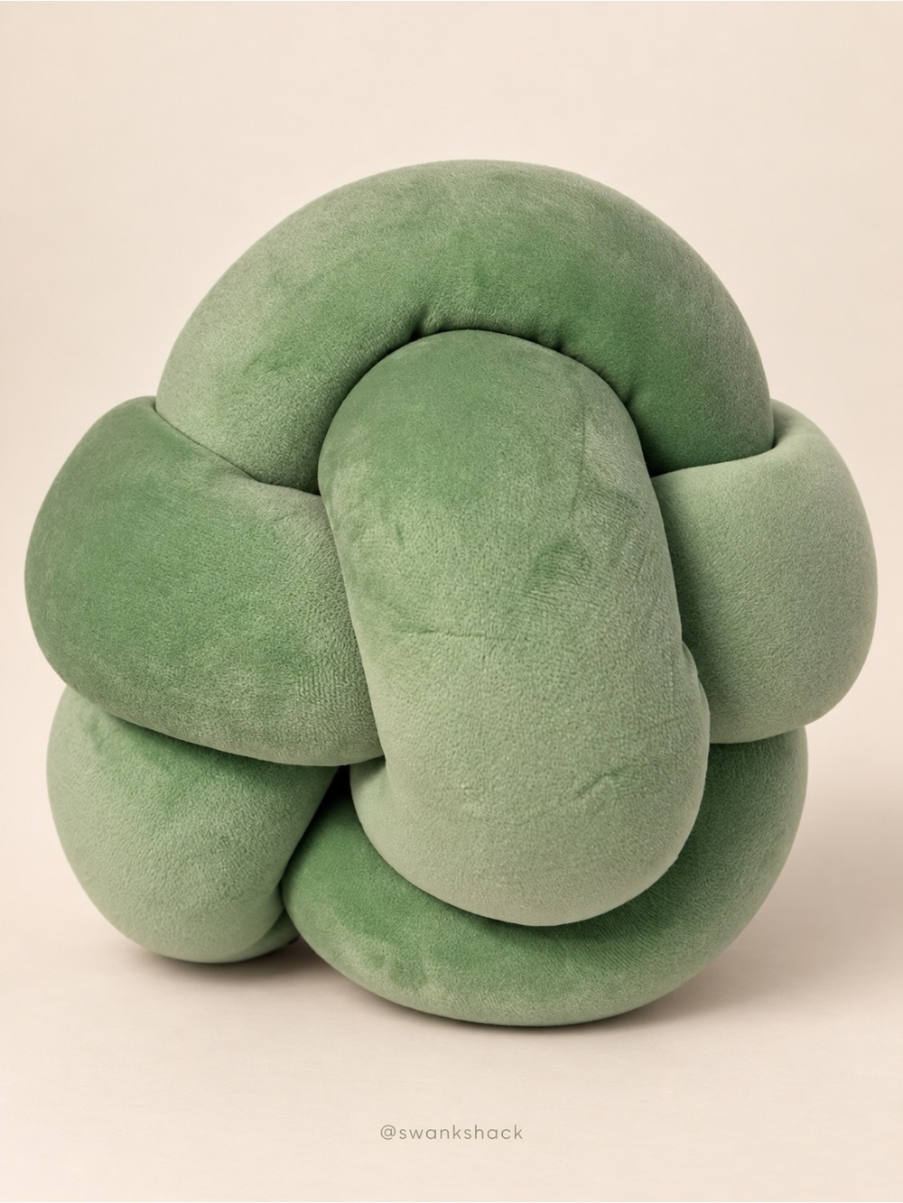 Room Essentials Sage Green Knot Ball Throw Pillow 10” NWOT